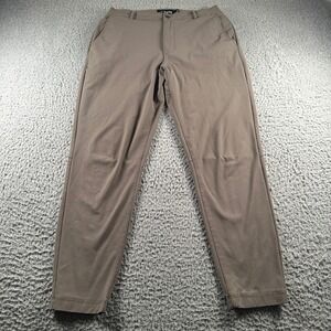 CUTS Pants Mens L Taupe Tapered Jogger Stretch Elastic Cuff Golf‎ Work Travel